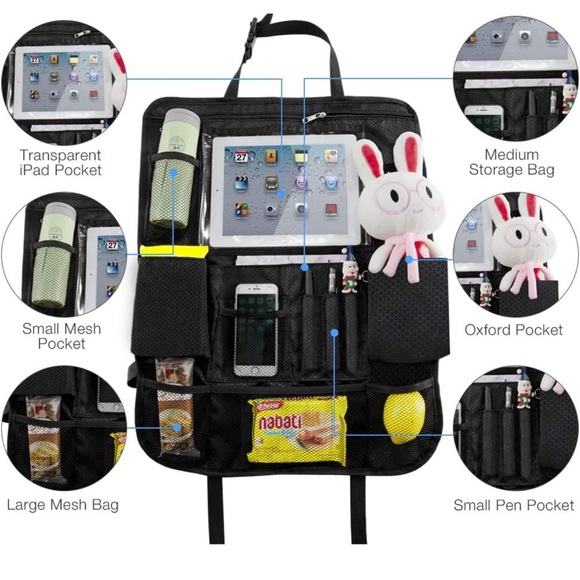 2 Pack Backseat Car Organizer - Picture 3 of 6